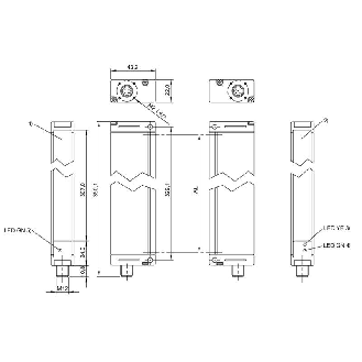 Rideau mesureur H=0300mm Rés=3,5mm P=2,1m 0-10V PNP NO - BLG 1-030-210-070-PV01-SX (BLG0005)-Lire la description