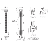 Barrière sécurité T4 H=0300mm Rés=14mm (E) P=8m / M26x11+FE + M12 - M40S-60A503AA0