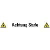 Treppenmarkierung Achtung Stufe, mit 2 Piktogrammen, R10, Bodenmarkierungsfolie, 120x1000mm, ASR A1.5