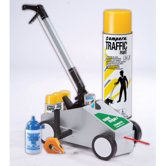 A.M.P.E.R.E. Markierungsgerät SUPER-Striper, 200 g Markierpulver, mit gelber Farbe-Beschreibung lesen