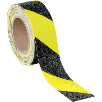 PERMALIGHT power Trittschutz-Warnmarkierung, R13, schwarz/gelb, floureszierend, 50mm, 6m/Rolle-Beschreibung lesen