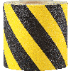 m2-Antirutschbelag für strukturierte Flächen, R13, schwarz/gelb, 150mm, 18,3m/Rolle, ASR A1.5