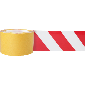 Bodenmarkierungsband, überfahrbar, rot/weiß, PVC, 75mm, 10m/Rolle-Beschreibung lesen