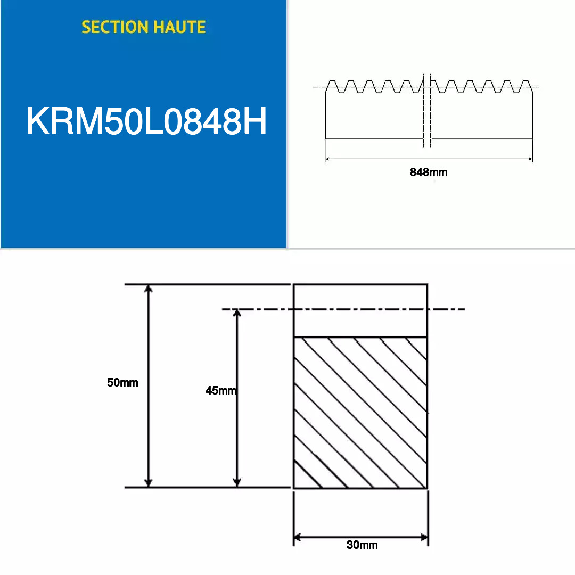 Zahnstangen Hoher Abschnitt 848mm Modul: 5 Zahnstangen Hoher Abschnitt 848mm Modul: 5-Beschreibung lesen
