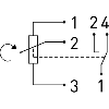 Pédale de commande simple capot, métal, potentiomètre 10kOhm, micro-contact - 1048740 | GFS Poti 10K 1PW