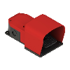 Pédale de cde simple rouge avec protection 1NO+2NF(x2) décalés - PX 22041-M2