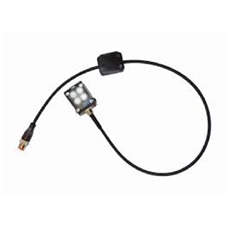 Spot LED, 38x30x28mm 4 LED, blanc, M12 4 pôles, +/- 9°, 24 VDC - TSPOT4-WHI-9-DO-Lire la description