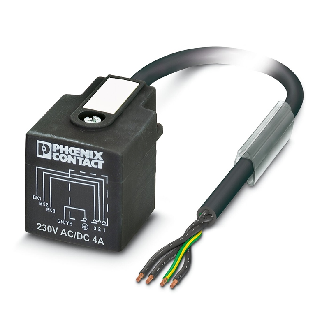 Connect. Pressostat 4 pôles; Câble PUR Gris/Noir 3m - SAC-4P-3,0-PUR/AD-Lire la description