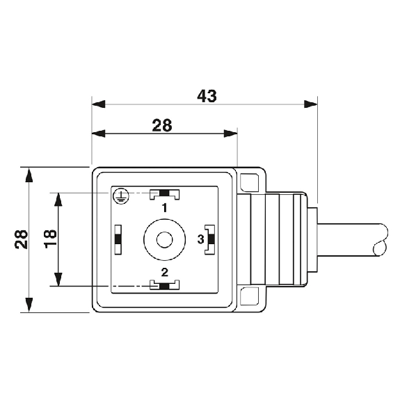 Connect. Pressostat 4 pôles; Câble PUR Gris/Noir 3m - SAC-4P-3,0-PUR/AD-Lire la description