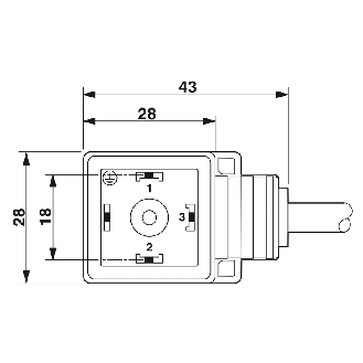 Connect. Pressostat 4 pôles; Câble PUR Gris/Noir 3m - SAC-4P-3,0-PUR/AD-Lire la description