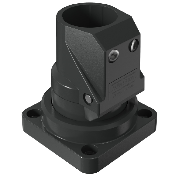 Pied pivotant aluminium moulé rotation 250° GT 48/2 (RAL 7043) - 49.49 68 00-Lire la description