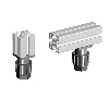 Pied plastique rainure 40 - 4018301 Pied plastique rainure 40 - 4018301