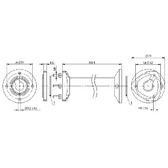 Pied support pour SmartLight, Ø 70 x 400 mm - BAM MB-NI-017-400-1 (BAM026L)-Lire la description