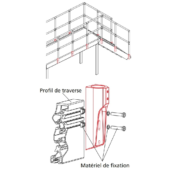 Pied support rambarde TGHF 40 - II - 13403429025 Pied support rambarde TGHF 40 - II - 13403429025-Lire la description