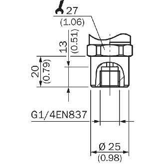 Capteur de pression 0 .. 25 bar, IO-Link ANA PNP/NPN, G ¼ intérieur - PBS2-RB025SG2SS0Q5A0Z-Lire la description