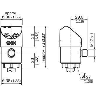 Capteur de pression 0 .. 25 bar, IO-Link PNP/NPN 4-20mA/0-10V, G 1/4A - PBS2-RB025SG1SSDNMA0Z-Lire la description