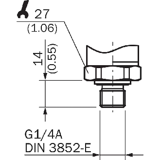 Capteur de pression 0 .. 25 bar, IO-Link PNP/NPN 4-20mA/0-10V, G 1/4A - PBS2-RB025SG1SSDNMA0Z-Lire la description