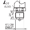 Capteur de pression 0 .. 0,25 bar, 4-20mA, G1/2 B EN 837 - PFT-SABX25AGDSSAALSSZ