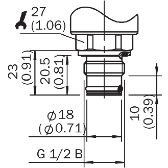 Capteur de pression -1 .. 15 bar, ANA+PNP/NPN+IO-Link G 1/2 B noyable - PBS2-CB016SF2FSDQ5A0Z-Lire la description
