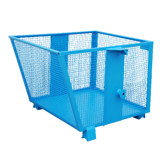 Conteneur grillagé Bauer BSK-G 90 pour marchandises légères, bleu clair-Leer más