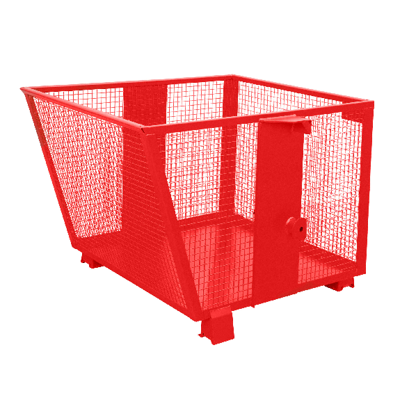 Conteneur grillagé Bauer BSK-G 90 pour marchandises légères, rouge feu-Leer más