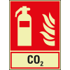PERMALIGHT power langnachleuchtend Brandschutz-Kombischild Feuerlöscher CO2, ASR, Kunststoff, 200x270mm PERMALIGHT power langnachleuchtend Brandschutz-Kombischild Feuerlöscher CO2, ASR, Kunststoff, 200x270mm