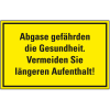 Hinweisschild Abgase gefährden die Gesundheit..., Kunststoff, 300x200mm Hinweisschild Abgase gefährden die Gesundheit..., Kunststoff, 300x200mm