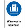 Gebots-Kombischild Warnweste benutzen, Kunststoff, 200x300mm, ASR A1.3, DIN EN ISO 7010 M003 und M015 Gebots-Kombischild Warnweste benutzen, Kunststoff, 200x300mm, ASR A1.3, DIN EN ISO 7010 M003 und M015