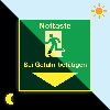 PERMALIGHT power langnachleuchtend Rettungszeichen Nottaste bei Gefahr betätigen, DGUV, Folie, 70x70mm
