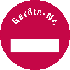 Inventaretikett Geräte-Nr., rot, Dokumentenfolie, selbstklebend, Ø 30mm, 18/Bogen