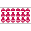 Inventaretikett Geräte-Nr., rot, Dokumentenfolie, selbstklebend, Ø 30mm, 18/Bogen Inventaretikett Geräte-Nr., rot, Dokumentenfolie, selbstklebend, Ø 30mm, 18/Bogen
