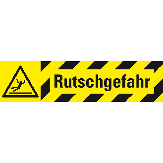 Antirutschbelag Rutschgefahr, R10, gelb/schwarz, selbstklebend, 200x800mm, DIN EN ISO 7010 W011, ASR A1.5-Beschreibung lesen