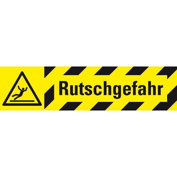Antirutschbelag Rutschgefahr, R10, gelb/schwarz, selbstklebend, 200x800mm, DIN EN ISO 7010 W011, ASR A1.5-Beschreibung lesen