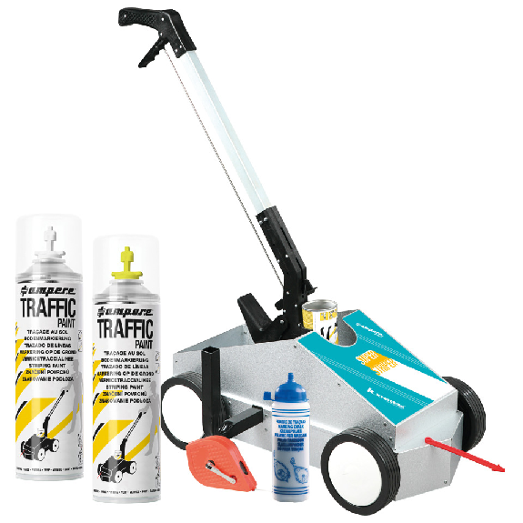 A.M.P.E.R.E. SUPER-Striper Vorteils-Set Traffic Paint, inkl. 12 Dosen Traffic Paint, weiß-Beschreibung lesen