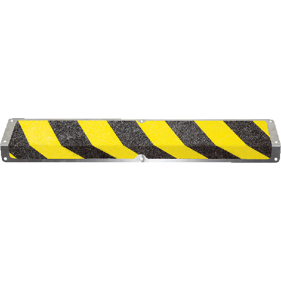 Profilé nez de marche sans texte, avec revêtement antidérapant 3M Safety Walk, noir/jaune, 120x635x45mm, R13, ASR A1.5-Leer más
