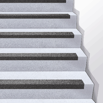 Antirutsch-Treppenprofil, R13, schwarz, Spezialkunststoff, 70x1000x30mm, ASR A1.5-Beschreibung lesen