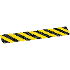 m2-Trittschutz-Warnmarkierung, R13, gelb/schwarz schraffiert, 100x1000mm, ASR A1.5