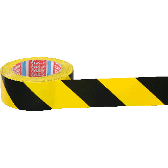 tesa Bodenmarkierungsband 4169, gelb/schwarz schraffiert, 50mm, 33m/Rolle-Beschreibung lesen