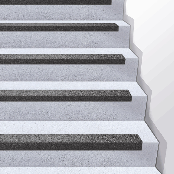 Antirutsch-Treppenprofil, R13, schwarz, Spezialkunststoff, 70x600x30mm, ASR A1.5-Beschreibung lesen
