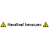 Treppenmarkierung Handlauf benutzen, mit 2 Piktogrammen,, Bodenmarkierungsfolie, 120x1000mm/W007