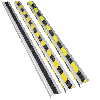 Antirutsch-Treppenkantenprofil, R10, gelb/schwarz, AL, schraubbar, 1000x31x53mm