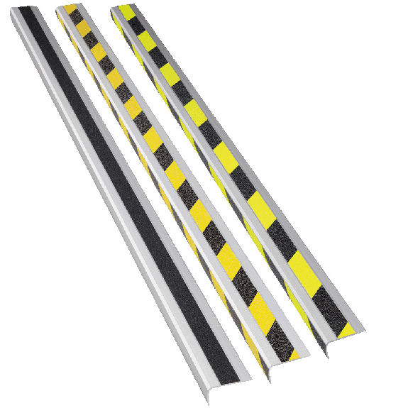 Antirutsch-Treppenkantenprofil, R10, gelb/schwarz, AL, schraubbar, 1000x31x53mm-Beschreibung lesen