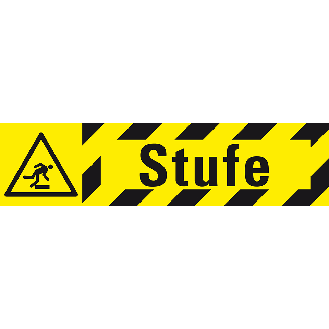 Antirutschbelag Stufe, R10, gelb/schwarz, selbstklebend, 200x800mm, ASR A1.3, DIN EN ISO 7010 W007, ASR A1.5-Beschreibung lesen