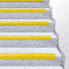 Antirutsch-Treppenprofil, R13, gelb, Spezialkunststoff, 70x600x30mm, ASR A1.5
