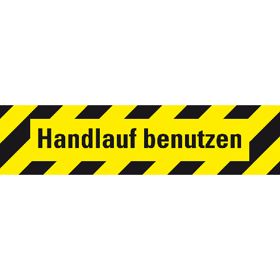 Antirutschbelag Handlauf benutzen, R10, gelb/schwarz, selbstklebend, 200x800mm, ASR A1.5-Beschreibung lesen