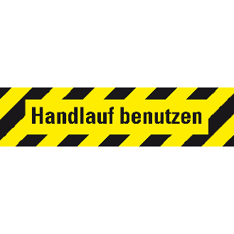 Antirutschbelag Handlauf benutzen, R10, gelb/schwarz, selbstklebend, 200x800mm, ASR A1.5-Beschreibung lesen