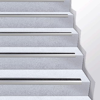 Antirutsch-Treppenkantenprofil, R13, gelb/schwarz, AL, schraubbar, 1000x31x53mm-Beschreibung lesen