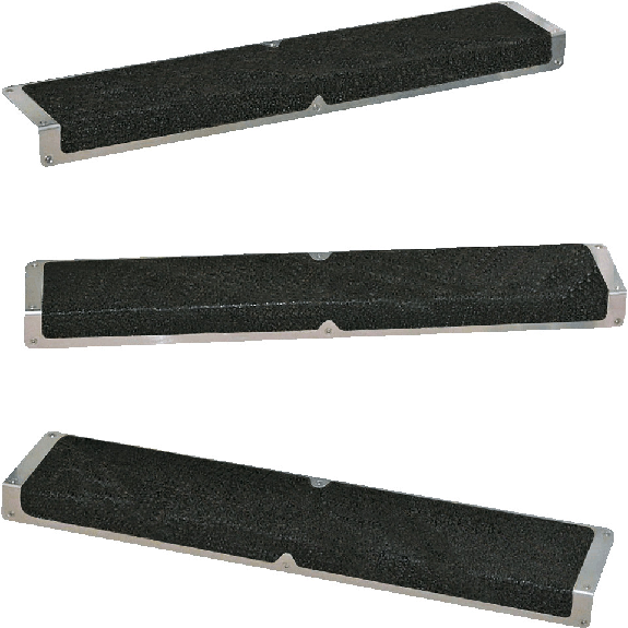 Treppenkantenprofil Extra, mit 3M Safety-Walk-Antirutschbelag, schwarz, 635x120x45mm, ASR A1.5-Beschreibung lesen