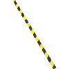 m2-Antirutschbelag Formteil f. strukturierte Flächen, R13, schwarz/gelb, 25x800mm, 50/VE, ASR A1.5
