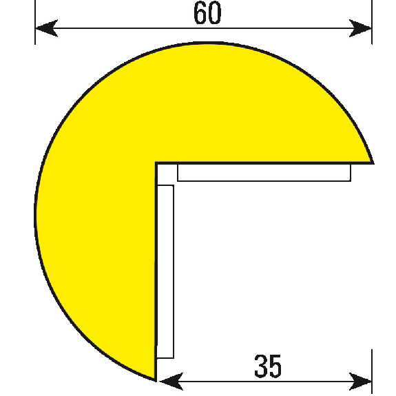 Knuffi Eckschutzprofil Typ A+, selbsklebend/zum Anschrauben, gelb/schwarz, PU, 1m Knuffi Eckschutzprofil Typ A+, selbsklebend/zum Anschrauben, gelb/schwarz, PU, 1m-Beschreibung lesen